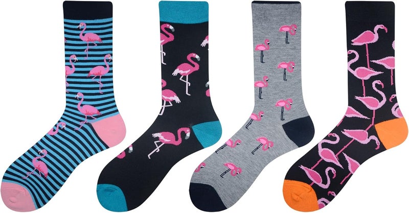 Cansok Men's 2/4 Packs Fun Crazy Novelty Dress Crew Socks - Image 2